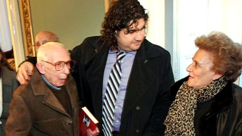 Luis Torras en un homenaje en la Casa Galega da Cultura de Vigo