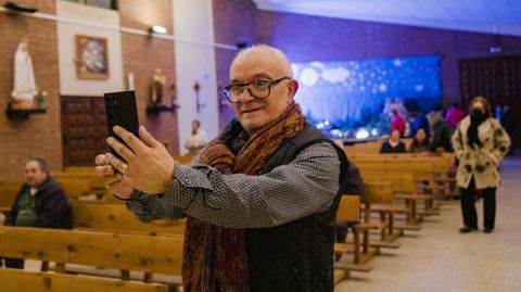 Jesús Álvarez, en la iglesia de Santa Rita en O Barco de Valdeorras 
