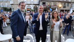 Mariano Rajoy, de campa�a en Pontevedra con el candidato del PP, Rafa Dom�nguez