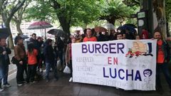 Protesta de los trabajadores de Burger King Gij�n