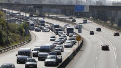 Imagen de retenciones en la AP-9  a la salida de Vigo