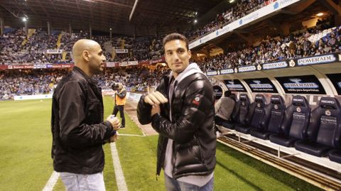 Scaloni vivi� el derbi de Riazor del 2011 desde la grada. 