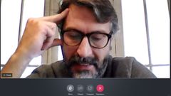 Alberto Varela, en una rueda de prensa la semana pasada, cuando ya estaba confinado como contacto pr�ximo de un contagiado