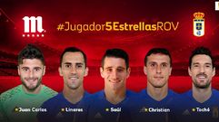 Nominados a Jugador 5 Estrellas del mes de enero