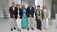 Francisco Javier Rodr�guez y Bel�n Rubio, de H2040; Elena Rivo y Jacobo Porteiro, de ConSenso; y Carmen Garc�a y Montse Cruz, de N�s Universidad, antes del debate en el campus.