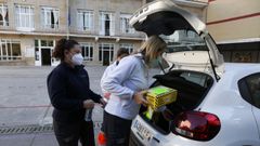 Sanitarios que llevaron a cabo el jueves un cribado en el CEIP �lvarez Limeses de Pontevedra para alumnos y profesores de infantil