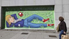 <span lang= gl >O mural foi realizado polos participantes nun obradoiro infantil de debuxo do Centro Sociocultural das Fonti�as</span>