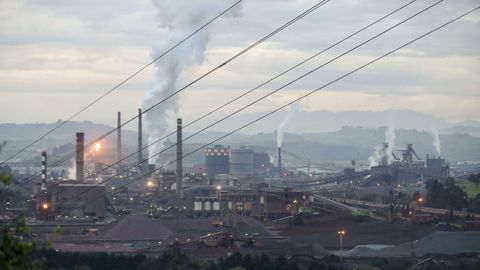 Vista de las instalaciones de ArcelorMittal en Gijn