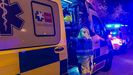 Momento en que la mujer estrangulada fue trasladada a un hospital madrile�o