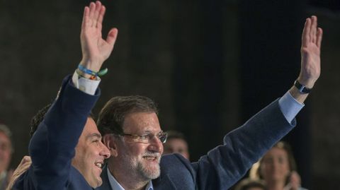 Rajoy con el candidato del PP a la Junta de Andaluca, Juan Manuel Moreno Bonilla