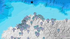 Zonas en la que se sinti el terremoto registrado de madrugada en el Cantbrico