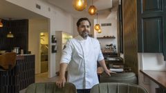 Andr�s Medina, en el restaurante Gaio