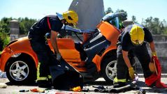 El accidente de tr�fico de A Capela, en im�genes