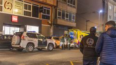 Gran despliegue en la Avenida Eduardo Pondal de Ponteceso