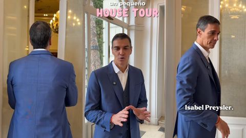 Im�genes del v�deo de Pedro S�nchez ense�ando la Moncloa