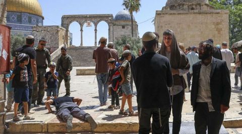 Jud�os ultraortodoxos en el complejo de Al Aqsa el pasado mes de julio.