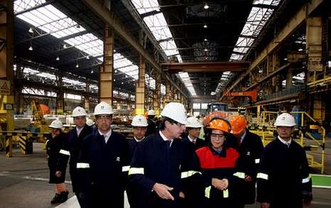 El ministro Soria visit Alcoa en plena tormenta por la supresin de las tarifas, a finales del 2012.