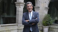 Jos� Luis D�az-Varela, fotografiado  el 31 de mayo del 2018 en el parador de Monforte, donde hab�a participado en una comida con unos familiares suyos y con el alcalde de Monforte, Jos� Tom�