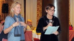 Carmen Moriyn y Cristina Coto, durante un acto de Foro Asturias