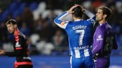 Quique se lamenta de una ocasi�n fallada contra el Tenerife