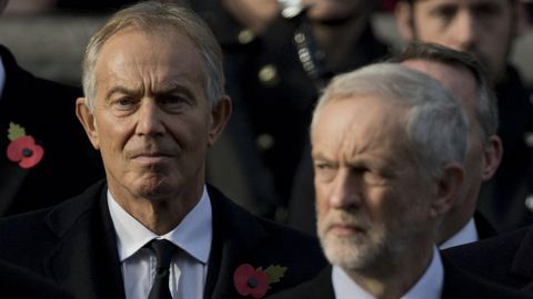 Tony Blair y Jeremy Corbyn