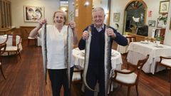 Matilde Rodr�guez y Manolo L�pez abrieron el restaurante Don Quijote en 1979 y sirven lamprea desde el primer d�a
