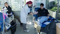 Imagen de archivo de una donaci�n de sangre en Coristanco