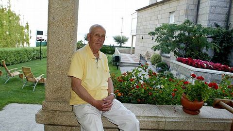 En su casa de Sanxenxo