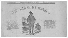 Detalle do primeiro n�mero da publicaci�n �O T�o Marcos d'a Portela�