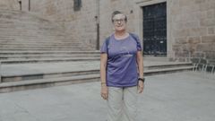 Carmen G�mez, en la Praza Maior de Ourense