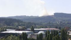 El incendio de Orbazai amenaza una zona del Monte Segade