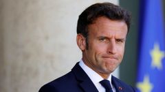El presidente de Francia, Emmanuel Macron, este mircoles, en el palacio del Elseo