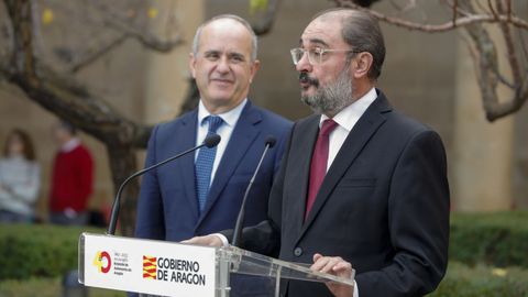 El presidente de Arag�n, Javier Lamb�n