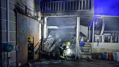 El galp�n incendiado est� situado bajo la terraza del restaurante