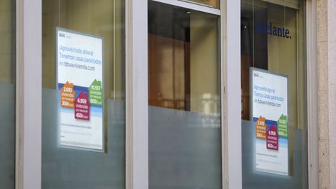 Imagen de archivo de un cartel promocional de cr�ditos hipotecarios