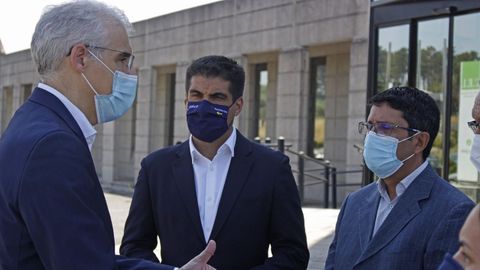 Francisco Conde y Gabriel Aln con Javier Taibo