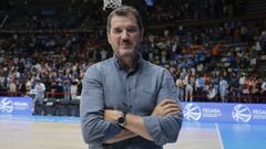 Miguel Juane, tras la disputa de la final de la Copa Galicia en el Coliseum