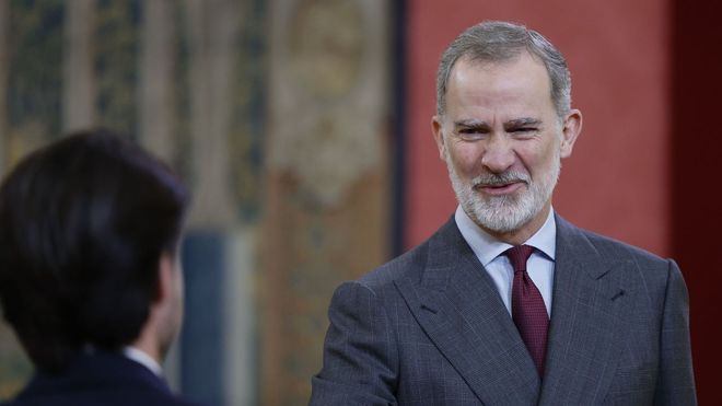  El rey Felipe VI recibe en audiencia a la LVI Promoci�n Cuerpo Superior Administradores Civiles del Estado el pasado jueves, en el Palacio de El Pardo, de Madrid.