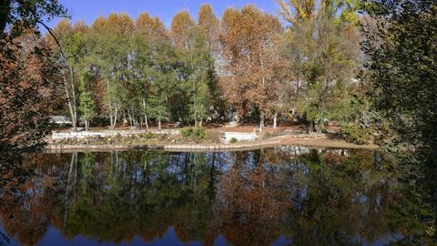 Paisaje otoñal con el río Avia en A Veronza (Ribadavia).