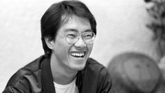 Fotograf�a de Akira Toriyama en blanco y negro, del a�o 1982