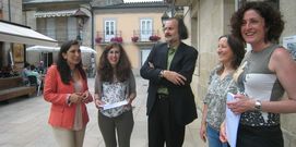 El jurado con la alcaldesa de Sarria antes del veredicto. 