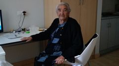 Teresa Garc�a, de 86 a�os, aislada en la Residencia de Estudiantes de Mieres