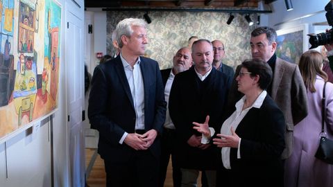 El presidente de la Xunta, Alfonso Rueda, particip en el acto oficial en Curtis. 