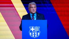 Joan Laporta, en el acto de toma de posesi�n como presidente del Barcelona.