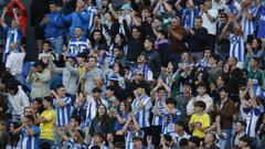 La grada de Riazor, en el partido contra la Cultural Leonesa