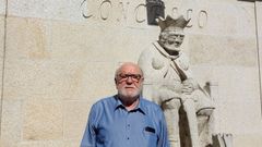 Claudio Garrido esta semana frente al Concello de Sarria