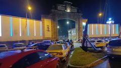 Coches bloqueados a la entrada de Navantia