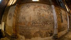 Los frescos de Moraime recuperan el esplendor de hace siglos: im�genes