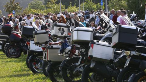 Concentraci�n motera de Os Fojeteiros, en el paseo mar�timo de Xuvia