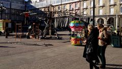 Montaje del poblado de Laponia